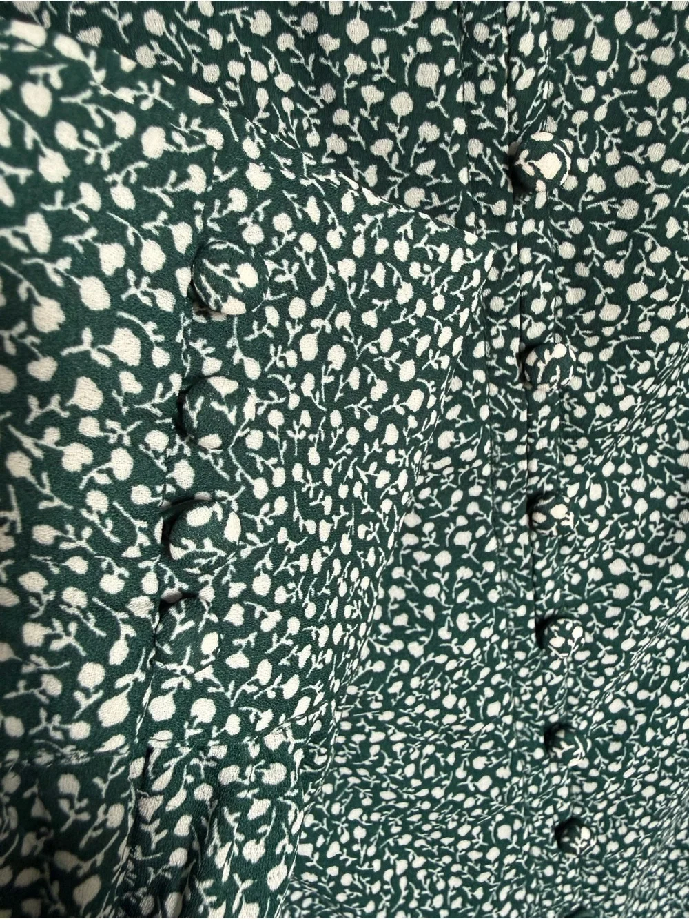 Abercrombie & Fitch Boho Floral Puff Sleeve Sweetheart Neck Button Down Size S
